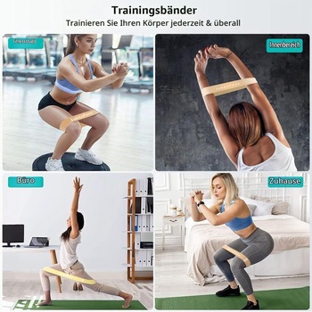 Fitness gumy, sada 5 odporových gum s 5 úrovněmi, cvičební gumy pro domácí fitness, strečink,