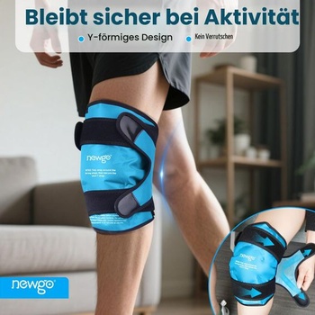 NEWGO Veľká chladiaca manžeta na koleno, chladiaci obväz na koleno s chladiacim účinkom, opakovane