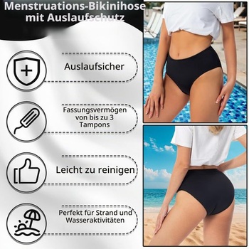 Menštruačné plavky, bikiny na plávanie, nepremokavé, bezšvové, pre dospievajúce dievčatá a ženy,