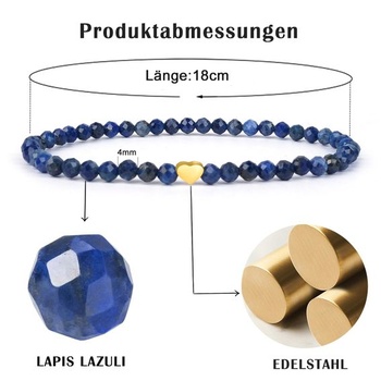 Dámsky náramok s korálkami RUBY, korálkami 4 mm a náramkami z nerezovej ocele pozlátené 18karátovým zlatom