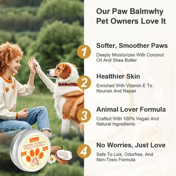 Aomig Paw Balm pro psy a kočky, péče o tlapky s přírodními zklidňujícími složkami, krém na psí nos,