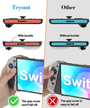Priehľadné puzdro Teyomi kompatibilné s Nintendo Switch 2, ochranné puzdro z tvrdého PC s dokovacou
