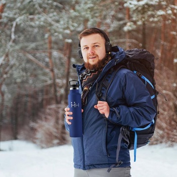 1l termofľaša, fľaša na pitie so slamkou, nepriepustná termofľaša, vhodná na sýtené nápoje, vákuová