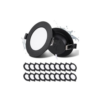 20 LED bodových svetiel, čiernych, 5W, okrúhlych, 3000K,…