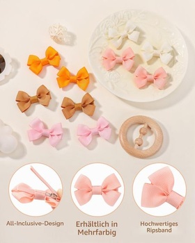 Choicbaby vlasové sponky pro dívky, 2 palce (5 cm) vlasová sponka s mašlí, dětské vlasové doplňky