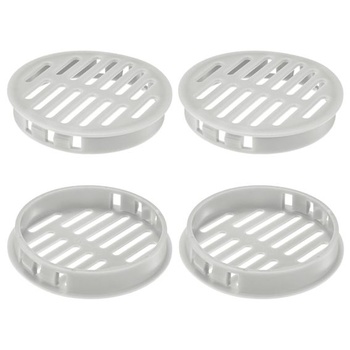 M METERXITY Sada 4 okrúhlych ventilačných mriežok do podhľadu 60 mm/2,4 palca, plastové vetracie