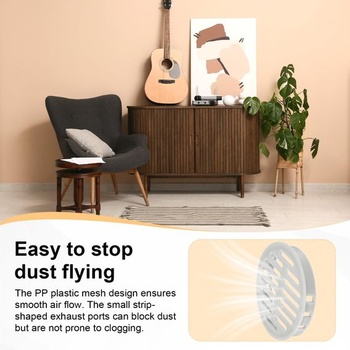 M METERXITY Sada 4 okrúhlych ventilačných mriežok do podhľadu 60 mm/2,4 palca, plastové vetracie