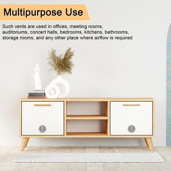 M METERXITY Sada 4 okrúhlych ventilačných mriežok do podhľadu 60 mm/2,4 palca, plastové vetracie