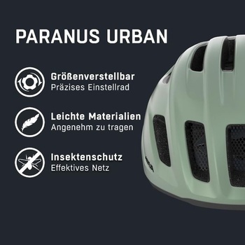 ALPINA Paranus Urban - Cyklistická prilba s LED zadným svetlom, ľahká vnútorná škrupina z Hi-EPS,