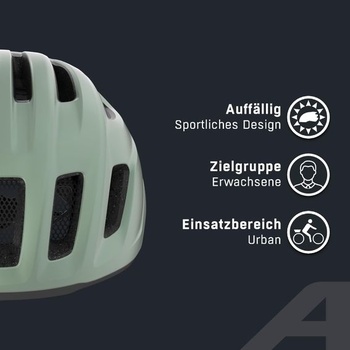 ALPINA Paranus Urban - Cyklistická prilba s LED zadným svetlom, ľahká vnútorná škrupina z Hi-EPS,