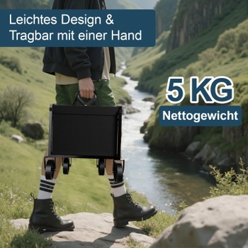 Skládací vozík Favoyard 75kg 100L černá