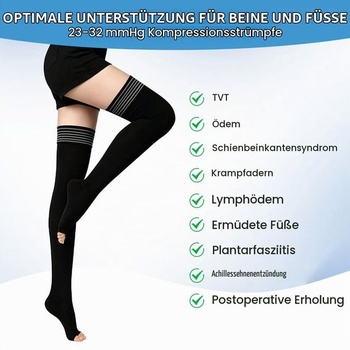 Kompresné pančuchy 23-32 mmHg pre ženy, dlhé, trieda 2, nadkolené pančuchy pre ženy a mužov,