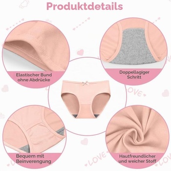 Dívčí spodní prádlo, Balení 8 měkkých dívčích kalhotek, Prodyšné, pohodlné a měkké dívčí kalhotky