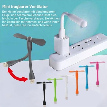 Mini USB ventilátor Comioke, 90mm USB ventilátor s flexibilním krkem, ruční ventilátor, 2 kusy