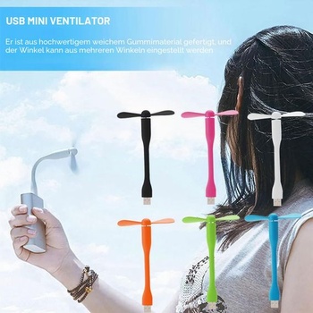 Mini USB ventilátor Comioke, 90mm USB ventilátor s flexibilním krkem, ruční ventilátor, 2 kusy