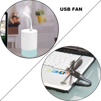 Mini USB ventilátor Comioke, 90mm USB ventilátor s flexibilným krkom, ručný ventilátor, 2 kusy
