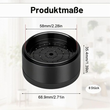 8dielne okrúhle podstavce na nábytok, podstavce na postele s vnútorným priemerom 57 mm, stohovateľné