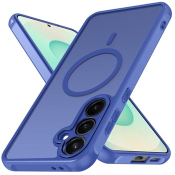 Magnetický kryt ivoler Matt Ocean Blue pre Samsung Galaxy S25 Plus 5G / S24 Plus 5G, kompatibilný s