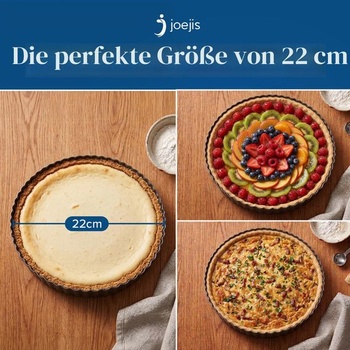 Forma na koláč 22 cm, odnímatelné dno, nepřilnavý povrch, uhlíková ocel – forma na quiche Joeji’s
