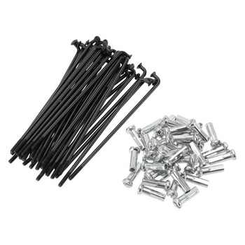 Motoforti 36dielne univerzálne drôty na bicykel, 14G uhlíková oceľ, čierne, 78 mm