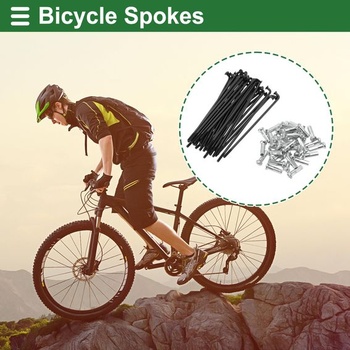 Motoforti 36dielne univerzálne drôty na bicykel, 14G uhlíková oceľ, čierne, 78 mm