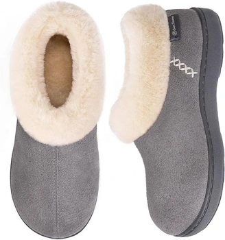 Dámske zimné šľapky EverFoams, šedé 38/39