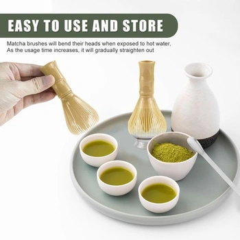 Sada metliček na Matcha čaj, sada na Matcha čaj s metličkou a lžičkou na Matcha čaj, sítko, držák