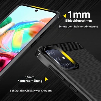 Silikonové pouzdro ivoler pro Samsung Galaxy A71 4G, [vojenská ochrana] nárazuvzdorné pouzdro na