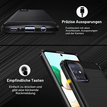 Silikonové pouzdro ivoler pro Samsung Galaxy A71 4G, [vojenská ochrana] nárazuvzdorné pouzdro na