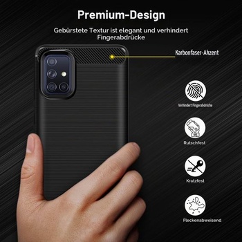 Silikónové puzdro ivoler pre Samsung Galaxy A71 4G, [vojenská ochrana] nárazuvzdorné puzdro na