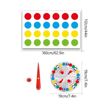 YXHZVON Twister Game, hra na podlahu s hracou podložkou, twister hracia podložka, vonkajšie hry pre