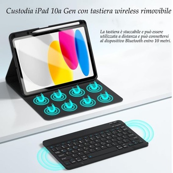 Ochranné pouzdro s klávesnicí pro iPad 11. generace A16 2025, tenký kryt se stojánkem na pero a
