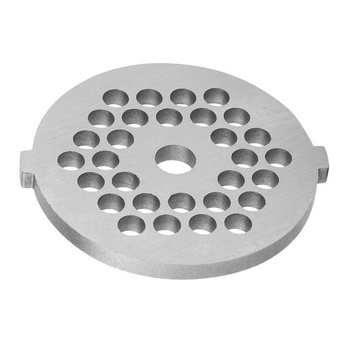 Nerezový tanier mlynčeka na mäso, 57 x 4 mm, veľkosti otvorov 5 mm a 7 mm, vhodný do umývačky,