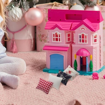 NUOBESTY 8 kusov miniatúrny vankúš do domčeka pre bábiky, nábytok, doplnky, dekoratívne vankúše,