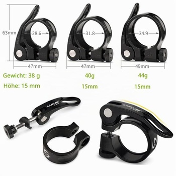 Objímka sedla bicykla, hliníková zliatina, rýchloupínacia, 28,6 mm 31,8 mm 34,9 mm 34,9 mm