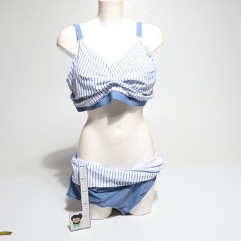 Dámske dvojdielne plavky heekpiek modro-biele, veľ. 4XL