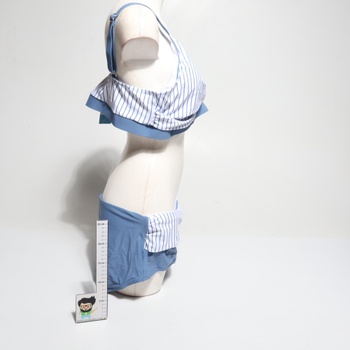 Dámske dvojdielne plavky heekpiek modro-biele, veľ. 4XL