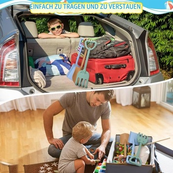 Plážové lopaty, velké lopaty na písek do zahrady, 40cm plážová rýčová lopata, hrábě pro děti a