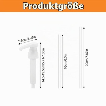 Balenie 3 dávkovacích pumpičiek, pumpa na sirup Vital Drink pre B. Body Nutrition