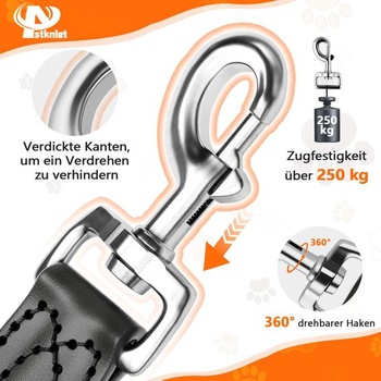 Vodítko pre psov Aystkniet 2m, nastaviteľné vodítko pre stredné a veľké psy, modré, 2M x 12MM