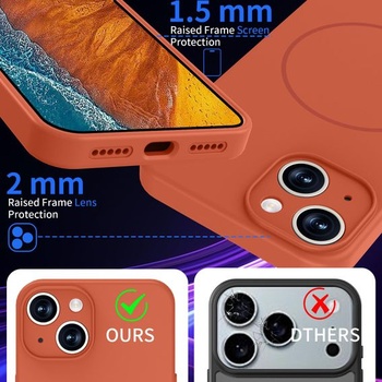 Púzdro pre iPhone 13 kompatibilné s MagSafe, prémiové silikónové púzdro s podšívkou z mikrovlákna