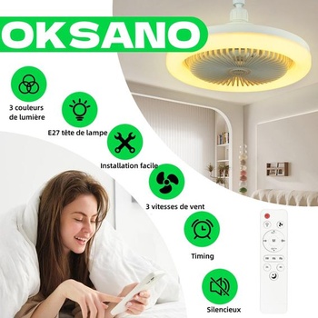Stropný ventilátor so svetlom OKSANO asw563