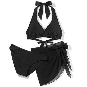 Dívčí bikinový set pro dospívající děti se šněrovacím…