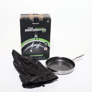 Panvica z nerezovej ocele 32 cm bez povlaku | 5-vrstvová - 3 mm - 1 kg | Panvica z nerezovej ocele pre
