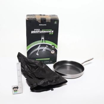Pánev z nerezové oceli 32 cm bez povlaku | 5vrstvá - 3 mm - 1 kg | Pánev z nerezové oceli pro