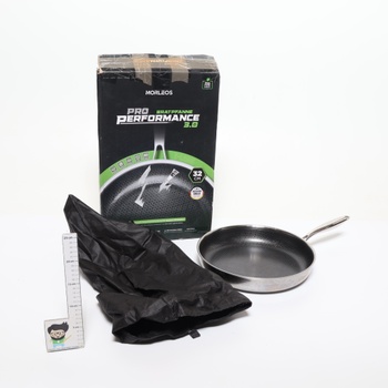 Panvica z nerezovej ocele 32 cm bez povlaku | 5-vrstvová - 3 mm - 1 kg | Panvica z nerezovej ocele pre