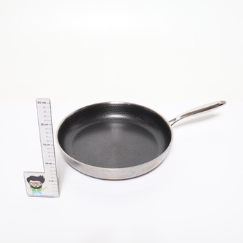 Pánev z nerezové oceli 32 cm bez povlaku | 5vrstvá - 3 mm - 1 kg | Pánev z nerezové oceli pro