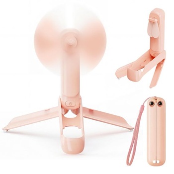 WOWDSGN Mini ručný ventilátor, 3v1 prenosný ručný ventilátor s baterkou, dobíjací 2000mAh na cesty,