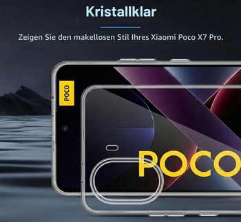 Oprimio Crystal Clear Cover pro Xiaomi Poco X7 Pro 5G [Silikonové pouzdro] [100% průhledné]