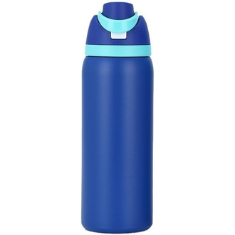 Nerezová fľaša Besot so slamkou 910ml modrá